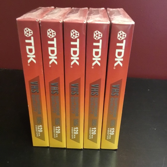 TDK VHS T-120 Blank VHS Tapes Lot of 5, New, Sealed - Picture 1 of 4